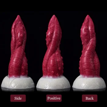 NNSX 2022 Animal Knot Dog Dildo with Suction Cup for Woman Sexy Toys Swirly Patterns Flexible Silicone Anal Plug  Adult Games 18 2