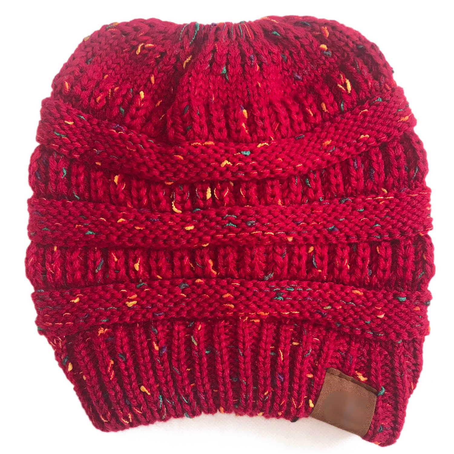 Европейская и американская мода повседневные взрывы cc этикетка Вязание вязаная шляпа Дамы Марля цвет точка шерсть шляпа - Цвет: Jujube red