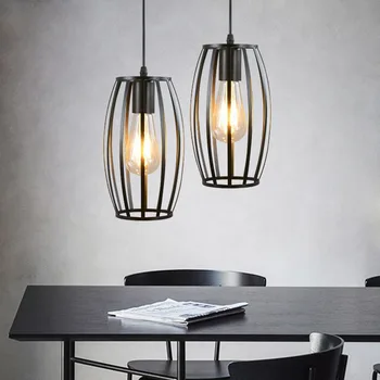 

Vintage Pendant Lamp Covers Metal Wire Shades Antique Chandelier Cage Industrial Ceiling Hanging Guard Cafe Bars hanging lamp