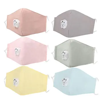 

Kids Children Anti-dust Cotton Face Mask With 2Pcs Filters 3 Layer Activated Carbon Filter Nose Mouth Cover M89F