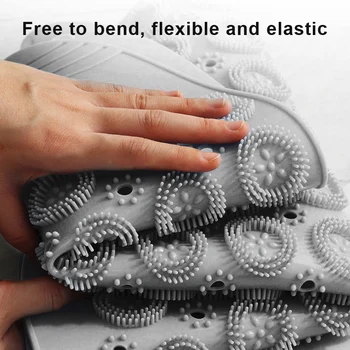 

Round Bathroom Non-Slip Mat Shower Mat PVC Washable Shower Massage Foot Pad for Kids Adults Elderly Bathroom PAK55