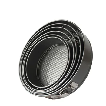 

Round Carbon Steel Mold Non-Stick Cakes Molds Live Bottom Pull Buckle Cakes Tray Removable Bottom Bakeware Baking Cake Supplies