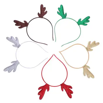

5pcs Christmas Hair Hoop Glitter Antler Hair Clasp Girls Kids Xmas Hair Hoop Party Headpiece Christmas Decorations For Home