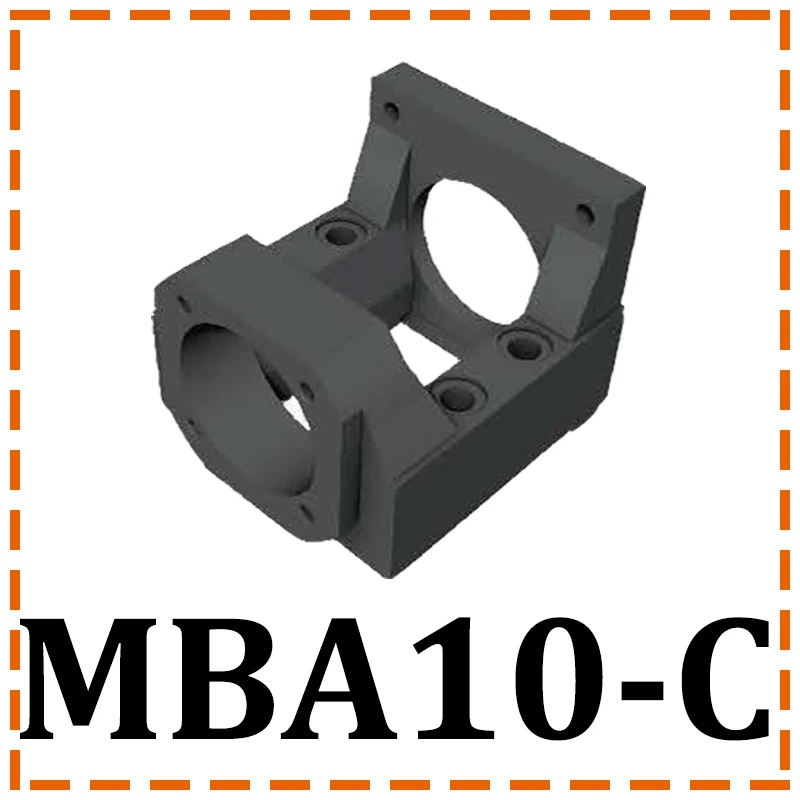 MBA10-C SYK Премиум кронштейн двигателя шариковый винт корпус двигателя MBA6/8 MBA10 для шагового двигателя NEMA17 NEMA23 NEMA34 комплект с опорным блоком FKA EF FK10 BF10 и муфта профессиональные компоненты ЧПУ для машины - Цвет: MBA10-C