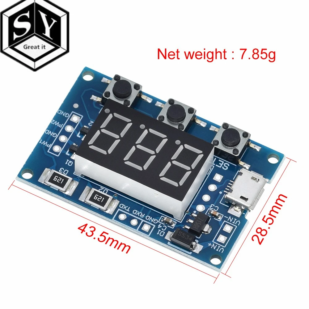 Dual Way Digital LED Duty Cycle Pulse Frequency Board Module  (8)