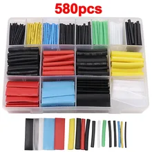 

580 Pcs Color Shrink Tube Wire Insulation Sleeve Waterproof Flame-Retardant Heat Shrinkable Tube Combination Electrical Work