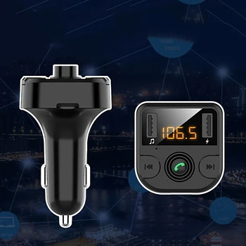 

high quality hot sale Wireless car bluetooth FM transmitter mp3 radio adapter car fast 2usb charger