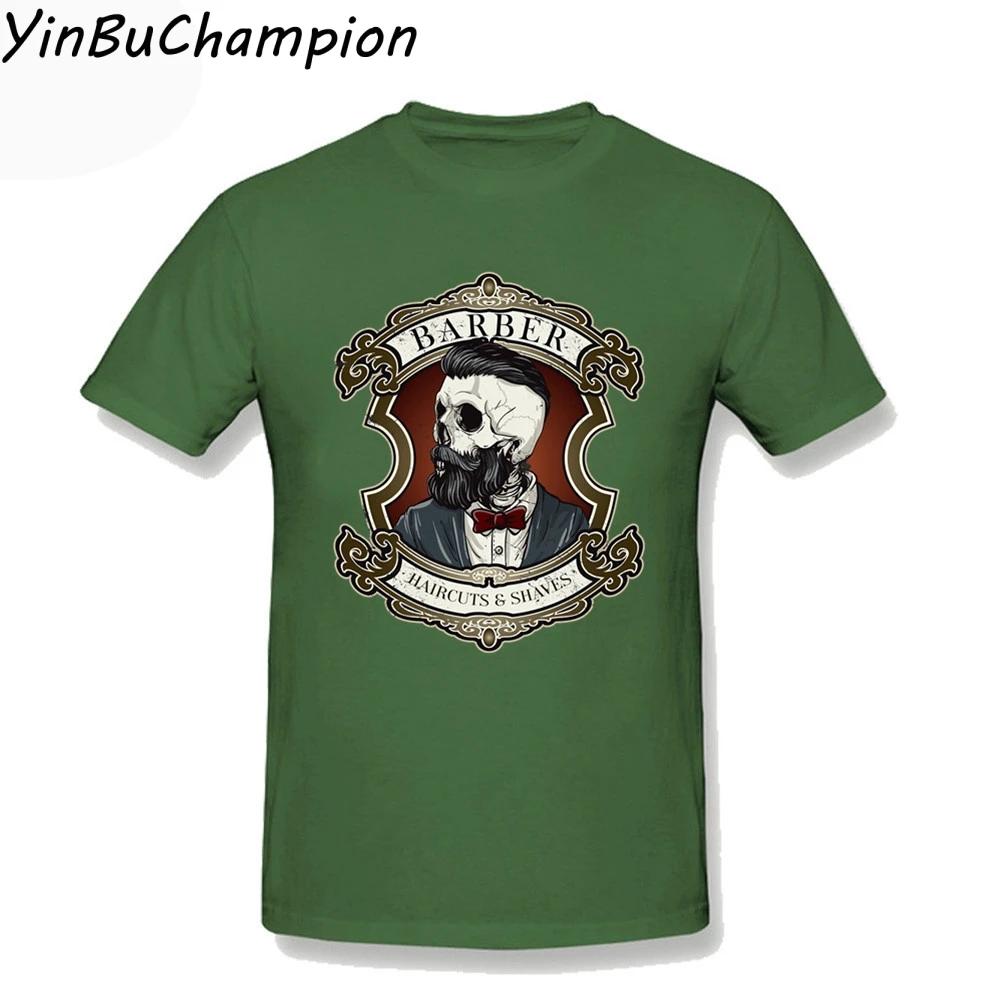 Джентльмен парикмахерская стрижка и бритье футболка новая La Camiseta повседневная черная футболка мужская хипстерская Футболка Топ Футболка размера плюс 3XL - Цвет: 17