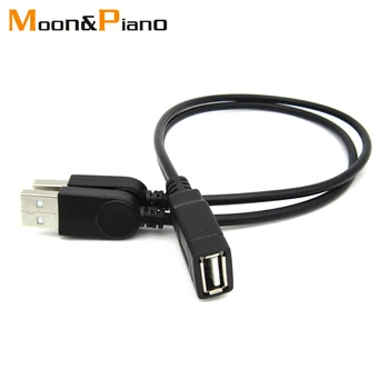 

USB 2.0 Cables 2 Male to 1 Female Splitter Extension Wire High Speed Data Sync Transfer Extender for Hard Disks Printers Laptop