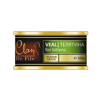 

CLAN CLAN DE FILE monobelkovye for kittens with veal 100g