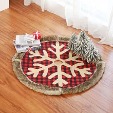 Красная клетчатая юбка со снежинками и принтом рождественской елки, Рождественское дерево на сцене, украшения для дома, navidad