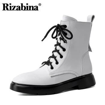 

Rizabina Women Ankle Boots Real Leather Zipper Fashion Winter Short Boots Women Daily High Quality Ladies Footwear Size 34-39