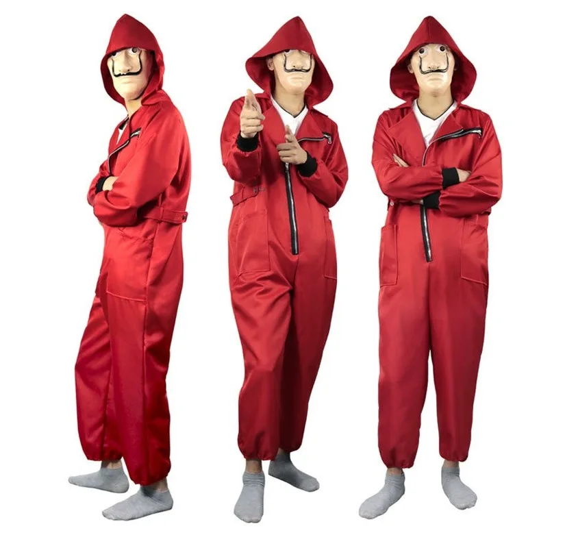 Роскошные Сальвадор Дали фильм дом Бумага La Casa De Papel Косплэй маска для вечеринок, Хэллоуина деньги Heist и женских платьев чеонгсам маска для лица