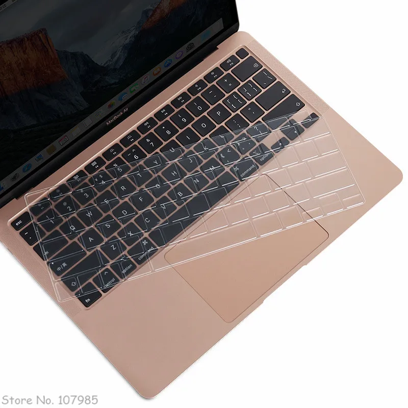 미국 레이아웃 지우기 TPU 키보드 커버 스킨 프로텍터 필름 MacBook 최신 공기 13 터치 ID A2179 M1 A2337 (2020 출시)