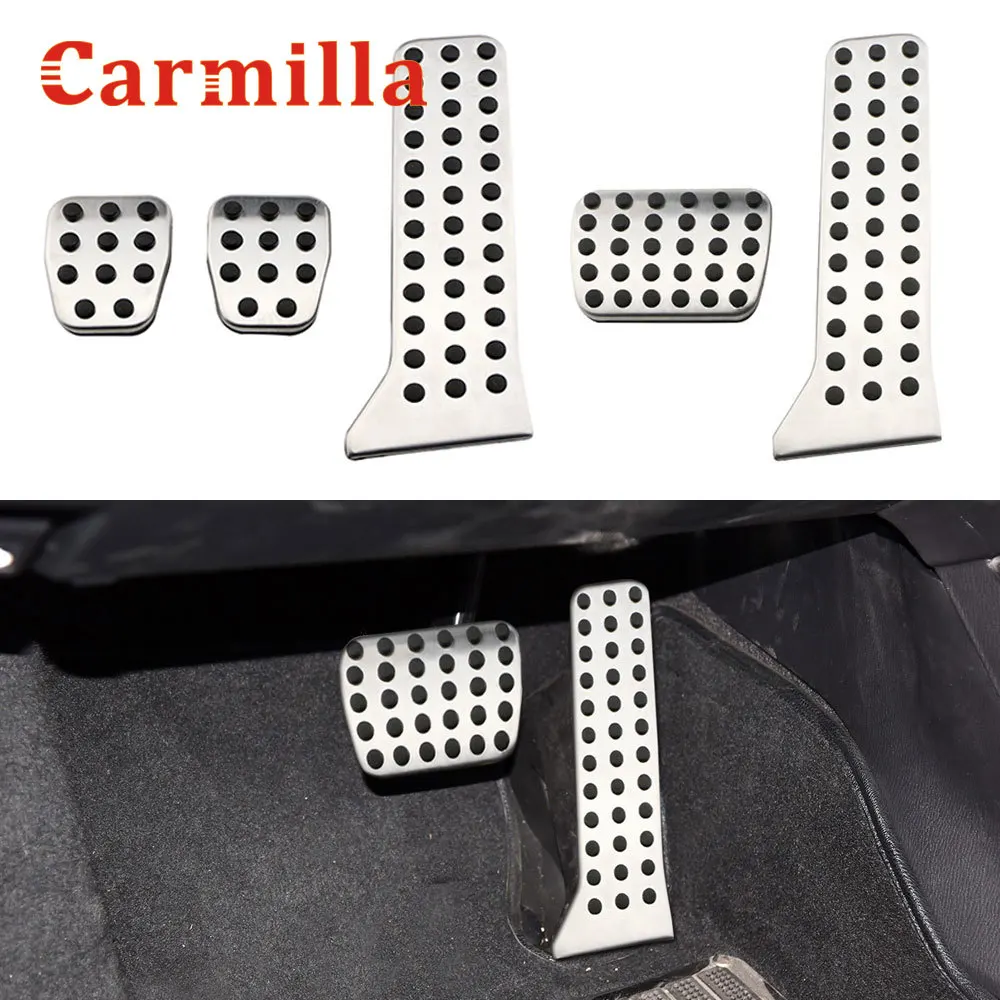 1Set AT MT Stainless Steel Car Pedals Car Pedal Pad Cover Case for
