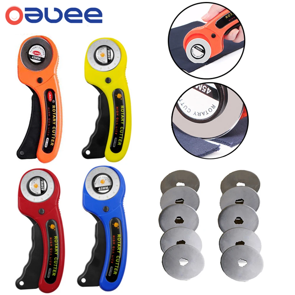 Leather craft 45mm Rotary Cutter Cutting Tool Craft Fabric Circular Blade Knife DIY Patchwork Sewing Quilting | Дом и сад