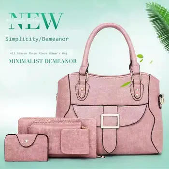 

2020 new 3PCS Set Women Composite Bags High Quality Ladies Handbags Female PU Leather Shoulder Messenger Bags Tote Bag