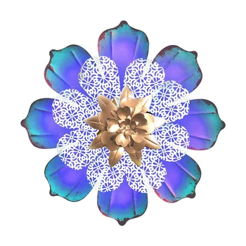 

Metal Flower Balcony Indoor Outdoor Hanging Wall Art Gift Porch Office Autumn Garden Sculptures Crafts Patio Living Room