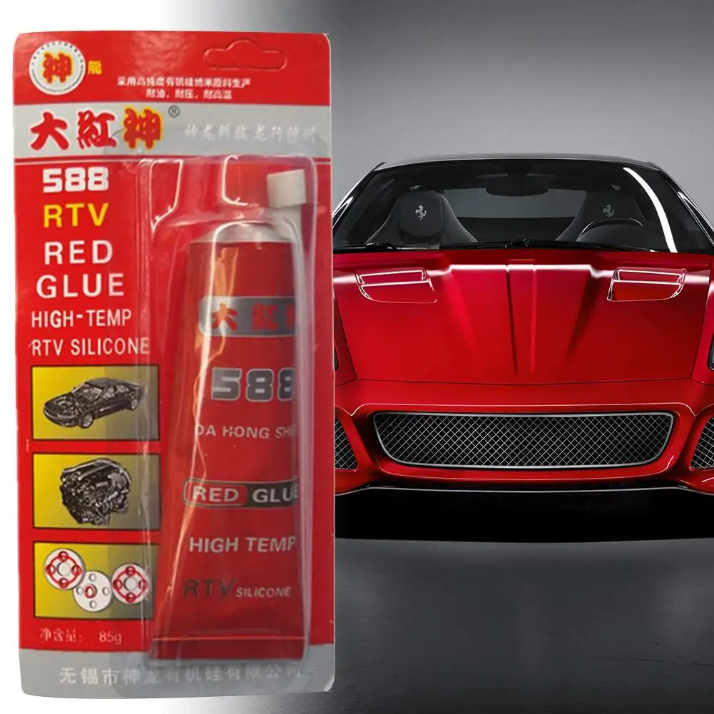 85 г автомобиль 10 МПа прочный клей высокотемпературный герметик RTV красный крепежный клей для автомобильного двигателя зазор уплотнение Инструменты для ремонта
