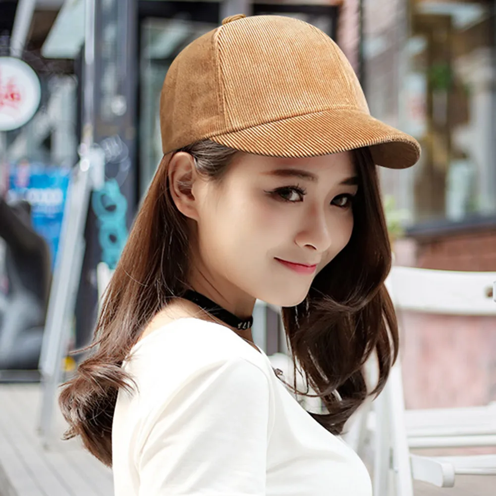 Мужская и женская Вельветовая бейсболка с регулируемым ремешком сзади, шапки на зиму и осень NGD88