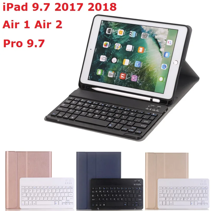 Русским и испанским языком Чехол для iPad 9 7 2017 2018 Air 1 Air/Air 2/Pro Карандаш чехол с Bluetooth
