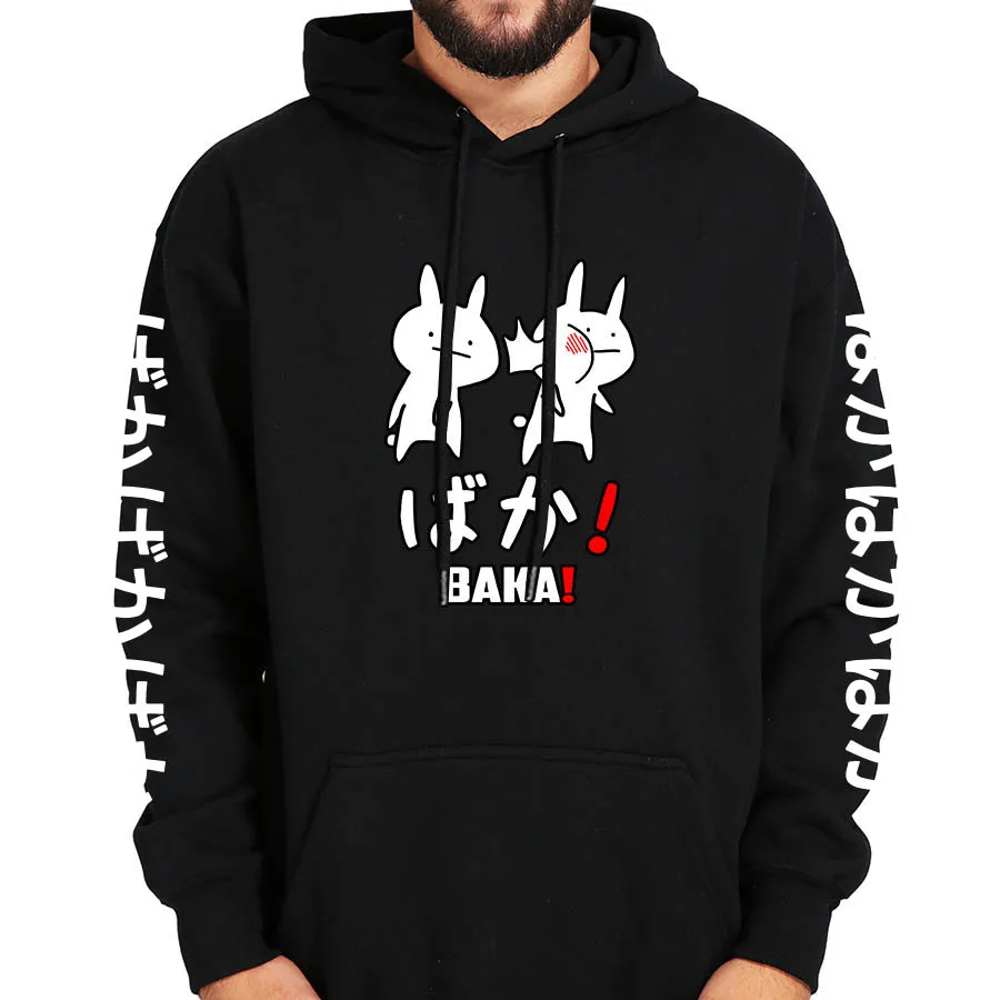 Baka Hoodies Seniors Class of 2020 Quarantined Hoodie Japanese Cute Rabbit Slap Thick Hoody High Quality Sweatshirt Pullover | Мужская