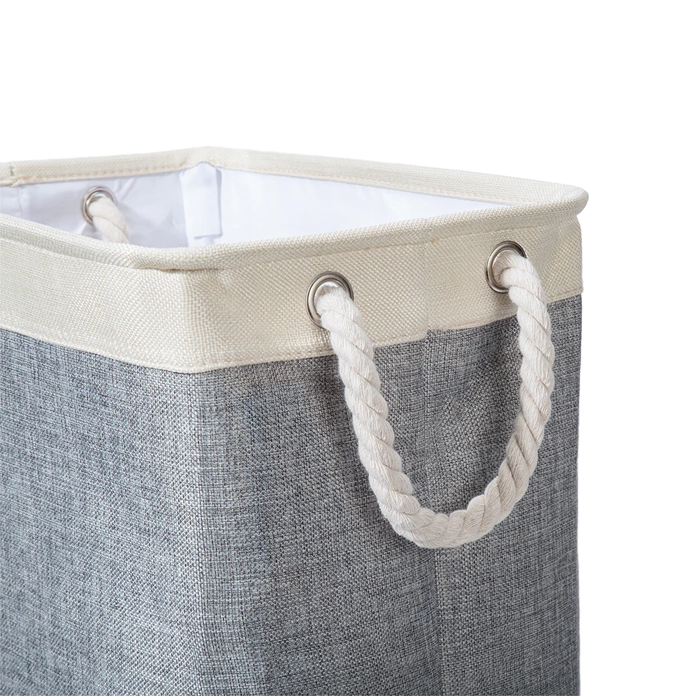 Foldable Large Capacity Laundry Home Basket Block Color With Handles Laundry Bag Storage Box Container Sundries Organizer
