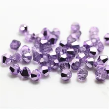 Isywaka Ran светильник фиолетового цвета 100 шт 4 мм двухконусные Австрийские хрустальные бусины Подвески, стеклянные бусины Свободные бусины для изготовления ювелирных изделий своими руками