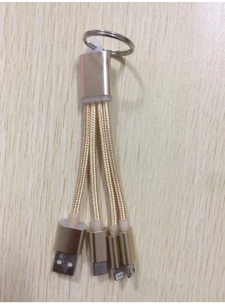 100 шт./лот мобильный 3в1 usb-брелок Android type-C брелок Iphone htc брелок