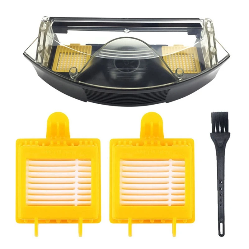 Dust Box (Built-In 2 Filters) Filter Black Brush for R2134IRobot Roomba Sweeper 7 Series 760 770 780 790