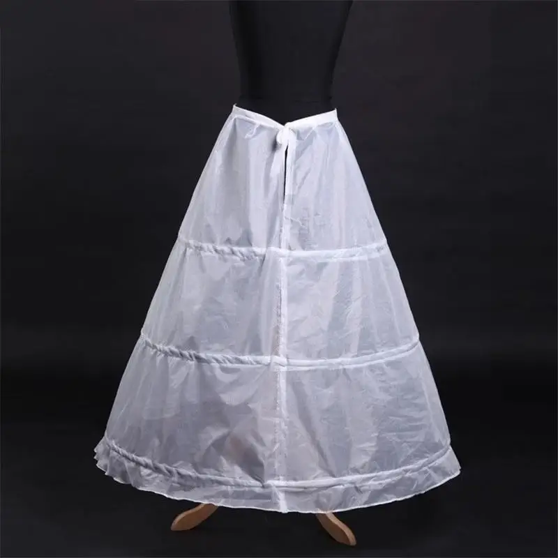 

Popular 3 Hoops Petticoats For Wedding Dress Wedding Accessories Crinoline Cheap Underskirt For Ball Gown