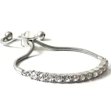 Регулируемые теннисные браслеты для женщин, серебряные браслеты-цепочки со змеиным узором, CZ Кристалл, свадебные ювелирные изделия, подарок на день матери