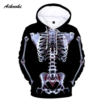 

2019 hot sale Hoodies For children's Graphic Skeleton Skull 3D Halloween kids long sleeve autumn winter warm fashion clothes