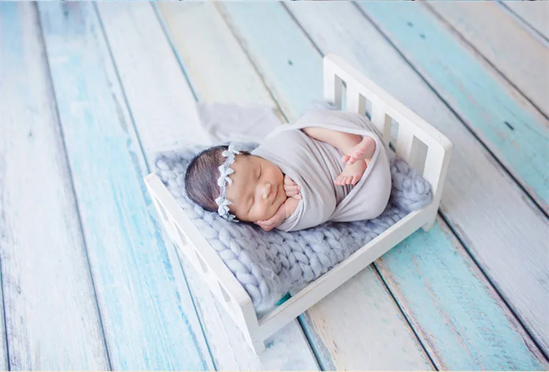 Newborn Photography Props Wood Bed Baby Photography Bed Baby Bed for Photography Wooden Prop Crib for Newborn Props Wooden Bed