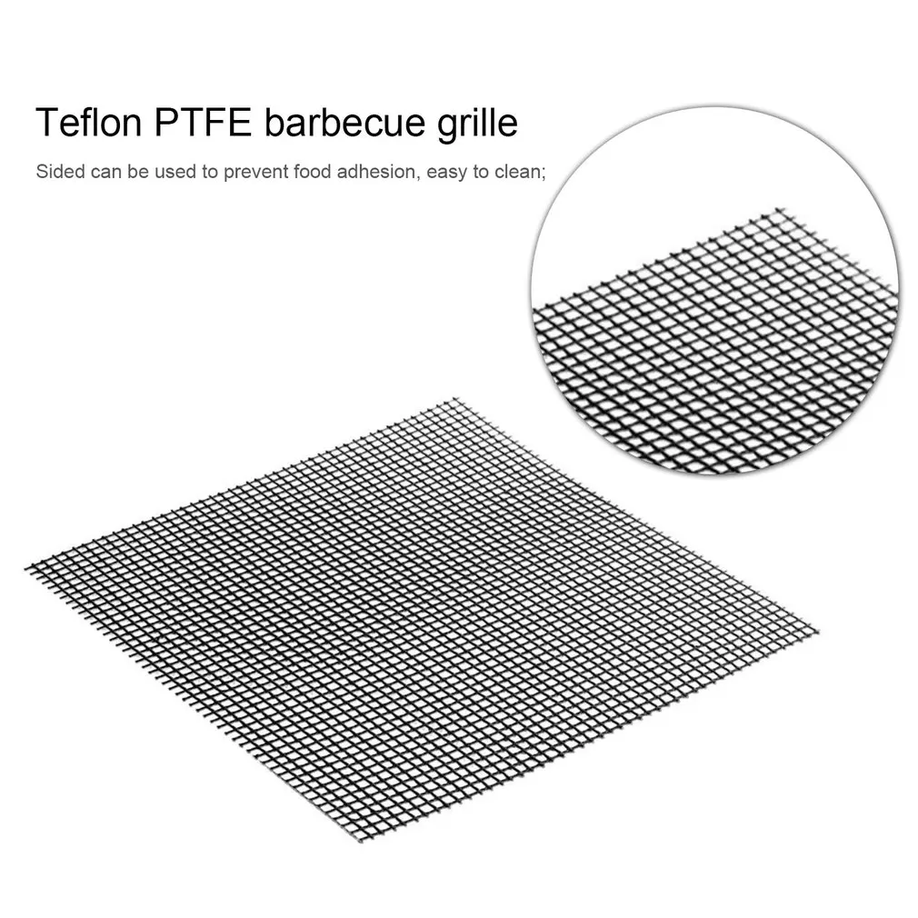 2 Size Grid Shape BBQ Mat for Outdoor Activities-Heat Resistance and Non-stick Easy Cleaning Reusable Barbecue Grilling Pad