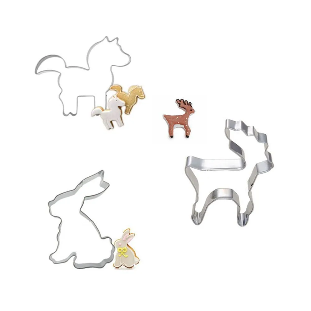 Biscuit Stamp Melon Cutter Cookie Kitchen Tools Stainless Steel All Kitchen Items Kitchenware Maker Animal Shape Cookie Cutters
