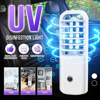 

USB Rechargeable UV Sterilization Light Portable Disinfection Lamp White/Black 5V 2.5W bacterial Kill Mite Home Office Lamp