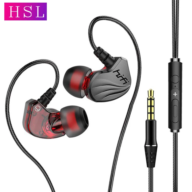 3 5 мм бас спортивные наушники-вкладыши HiFi музыкальные проводные наушники с