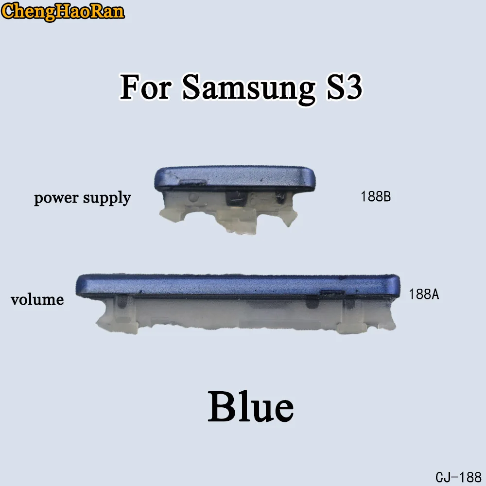 ChengHaoRan 1 шт. для samsung Galaxy S3 синий/серебристый/черный цвет питания и Кнопка громкости для клавиатуры боковой ключ