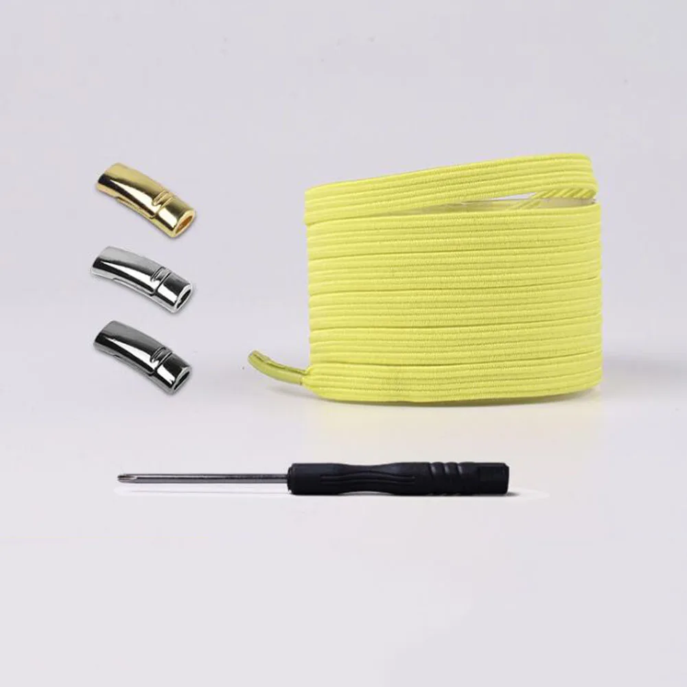 Light Yellow 1 пара, модные магнитные шнурки, эластичные шнурки для обуви, для детей и взрослых, унисекс, плоские кроссовки, шнурки, шнурки для быстрой носки - Цвет: Light Yellow