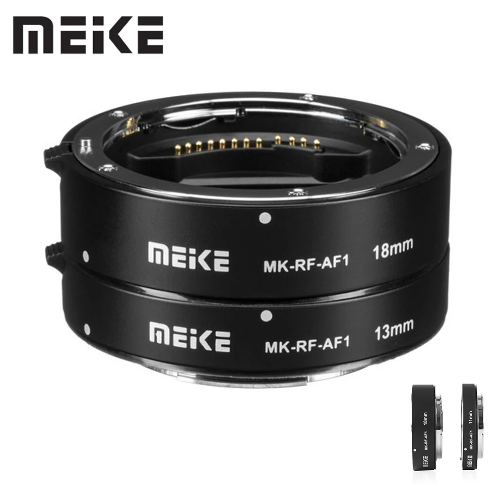 Meike Mk-Rf-Af1 Adattatori Per Lenti Metal Auto Focus Macro Extension Tube Ring 13Mm 18Mm Per Canon Eos R Eos Rp Rf Series