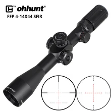 Ohhunt FFP 4-14X44 SFIR первый фокальный самолет охотничий прицел боковой Параллакс стекло гравированное сетка R \ G с подсветкой Блокировка сброса область