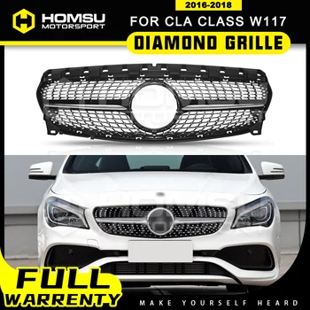 

For CLA class W117 Diamond Grill Front Grille for CLA class CLA180 CLA200 CLA220 CLA250 Car grille front bumper front lip grill