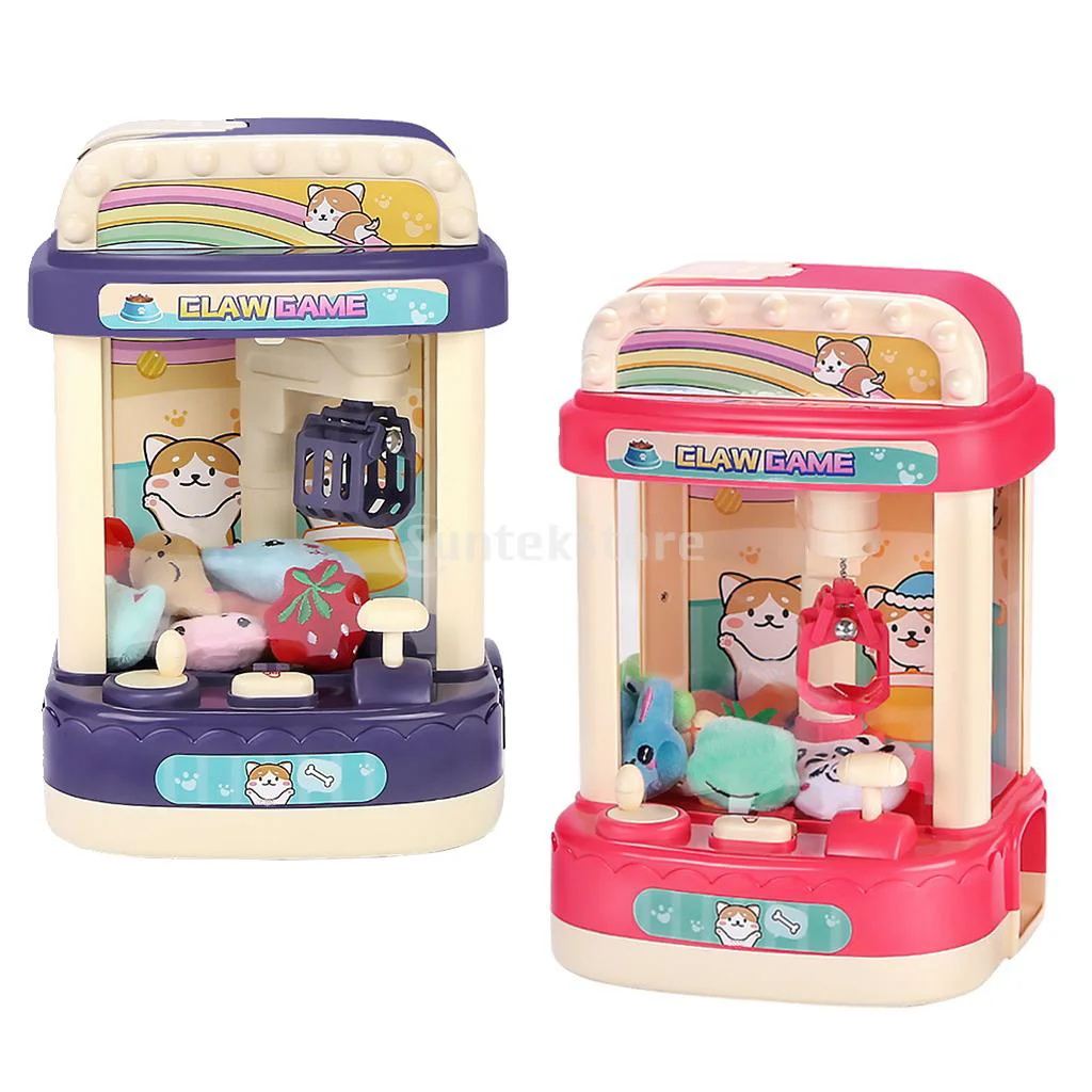 Candy Grabber Claw Machine, Coin Operated, Sweet Dispenser with Carnival Music, Mini Grabbing Toy