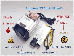 Mineur ZCASH Bitmain Antminer Z9 Mini 10k Sol/s 300W avec 750W PSU Asic Equihash, prix économique d'occasion 