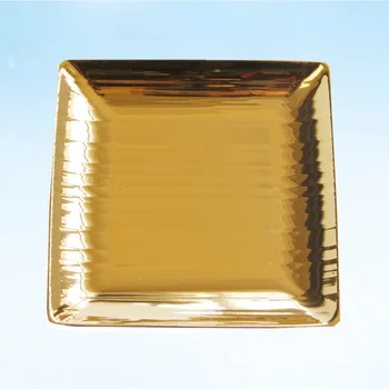 

1 PC Ceramic Plate Reflective Dried Fruit Dish Dinner Plate Cake Tray for Office