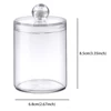Acrylic multifunctional round receive box jewelry box new cosmetic make-up cotton swabs transparent container 6