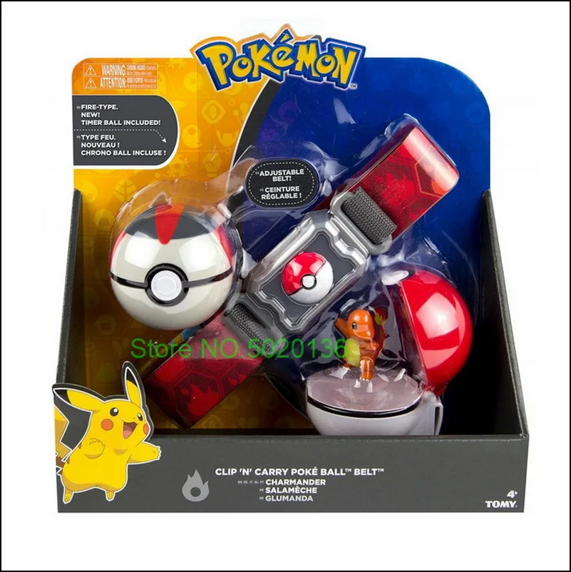 TOMY Pokemon Elf Ball Belt Pikachu Pokeball Pocket Monster Variant ModelToy Set Action Figure Model Kids Toy Gift star wars toys