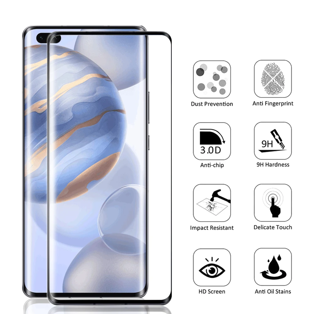 Закаленное стекло с полным покрытием для huawei honor 30 pro plus v30 30s view 20 v20 lite 20s 20i защита