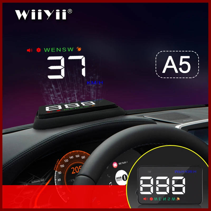 GEYIREN A5 Универсальный Автомобильный HUD GPS спутниковый налобный дисплей